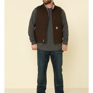 Carhartt Brown Quilted Sherpa Lined Vest